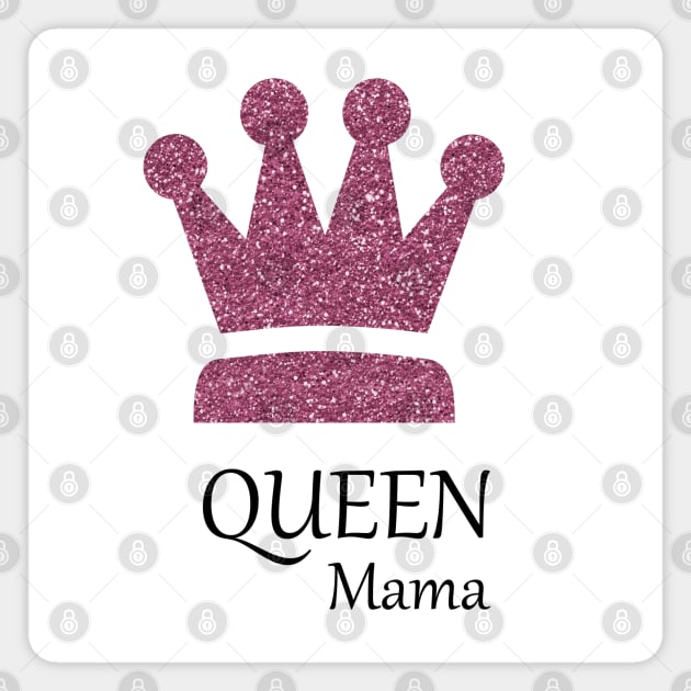 Queen Mama Sparkles in Purple Glitter Crown Magnet by Star58